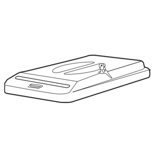 Lid Can Slim Jim Plastic Gray 4/Case